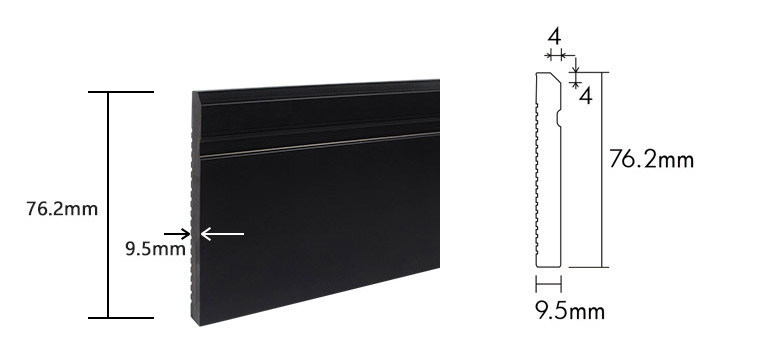 S76-A, Vinyl Wall Baseboard Moulding