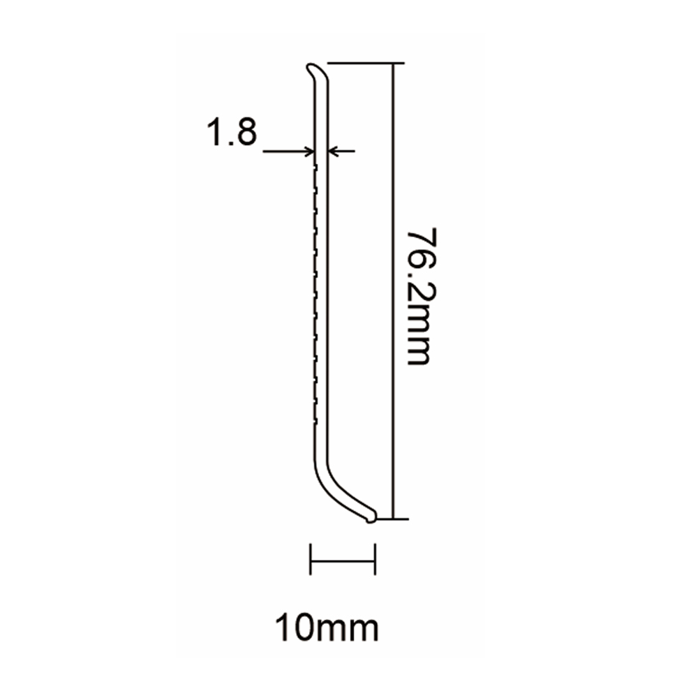 S76-B, Vinyl Wall Baseboard Moulding