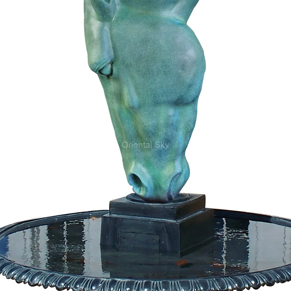 Outdoor Bronze Horse Head Statue Fountain