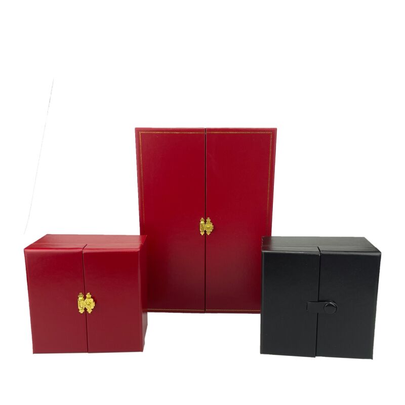 leather double door jewelry box