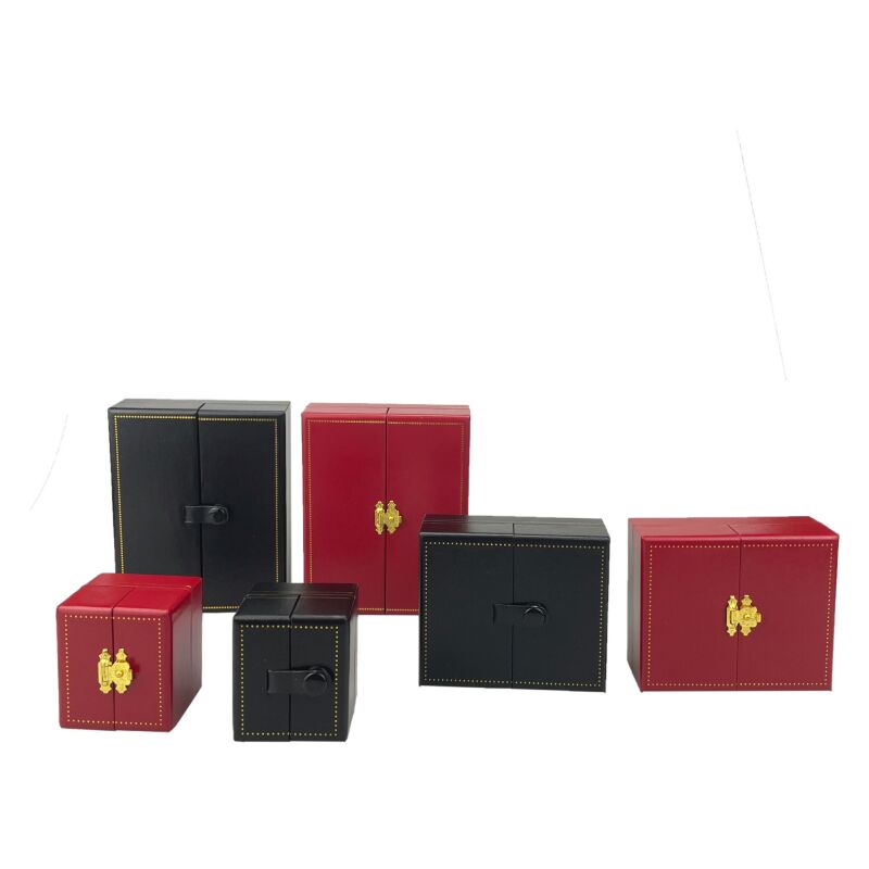 leather double door jewelry box