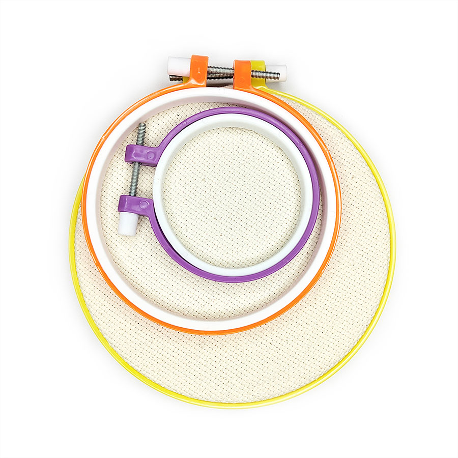 Plastic colour Cross Stitch Hoop