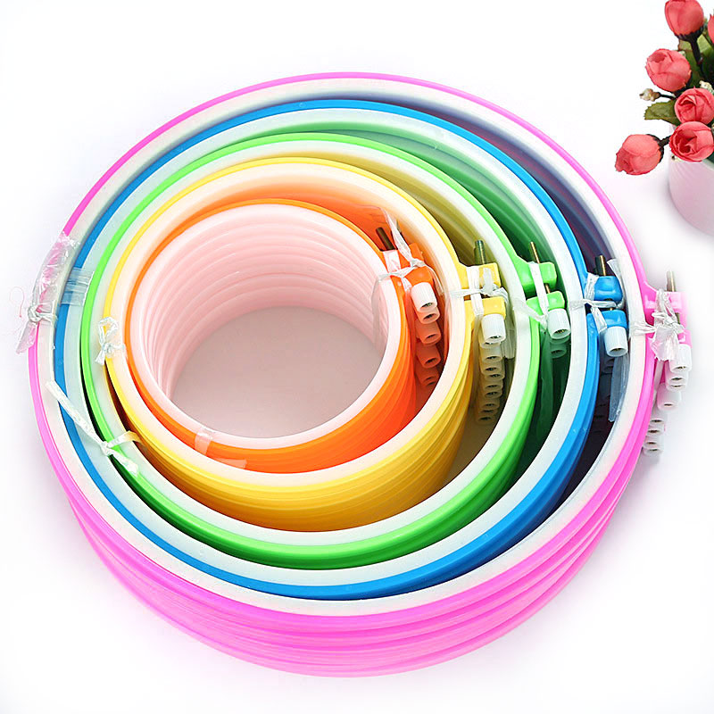 Plastic colour Cross Stitch Hoop