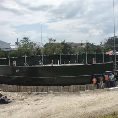 غواتيمالا خزان مياه Raw بقطر 18.33 متر وطول 6 متر