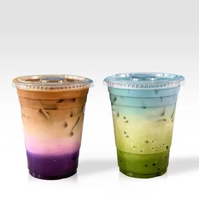 Custom Printed Clear 12, 16, 20, 24oz PP PET Transparent Disposable Plastic Cold Drink Cup with Lid