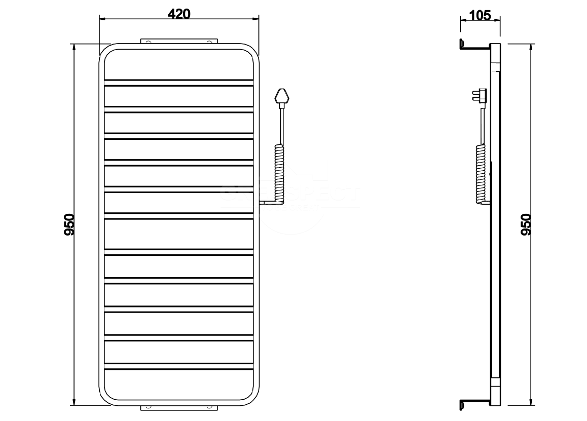 Stainless steel heated towel warmer rack supplier