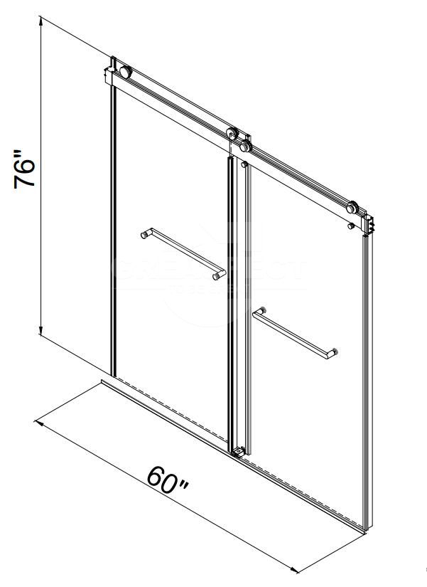 Bypass Shower Door SGCC Tempered Glass Supplier