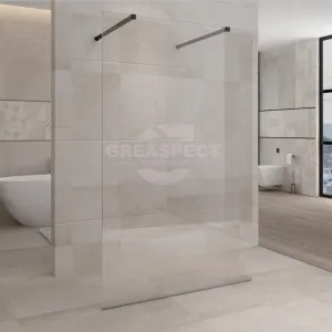 Walk-in shower door tempered glass supplier OEM