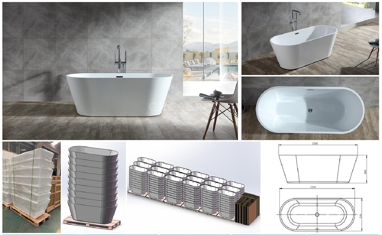 Freestanding bathtub acrylic soaking tub suppliers discount