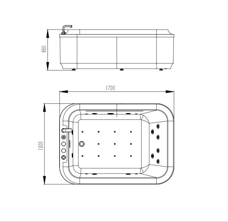 Massage bathtub jacuzzi spa tub wholesale price