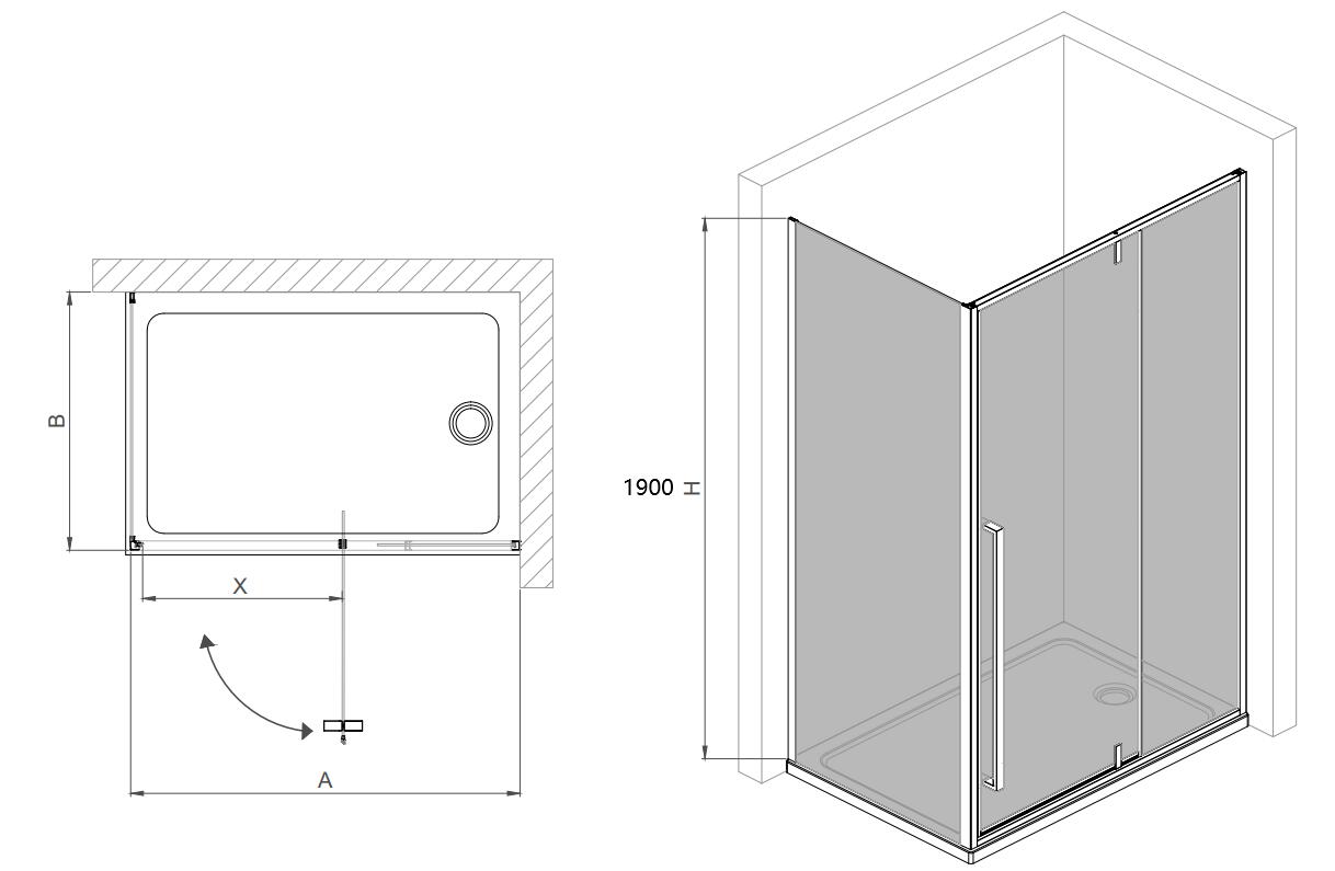 Shower enclosure factory customized discount price