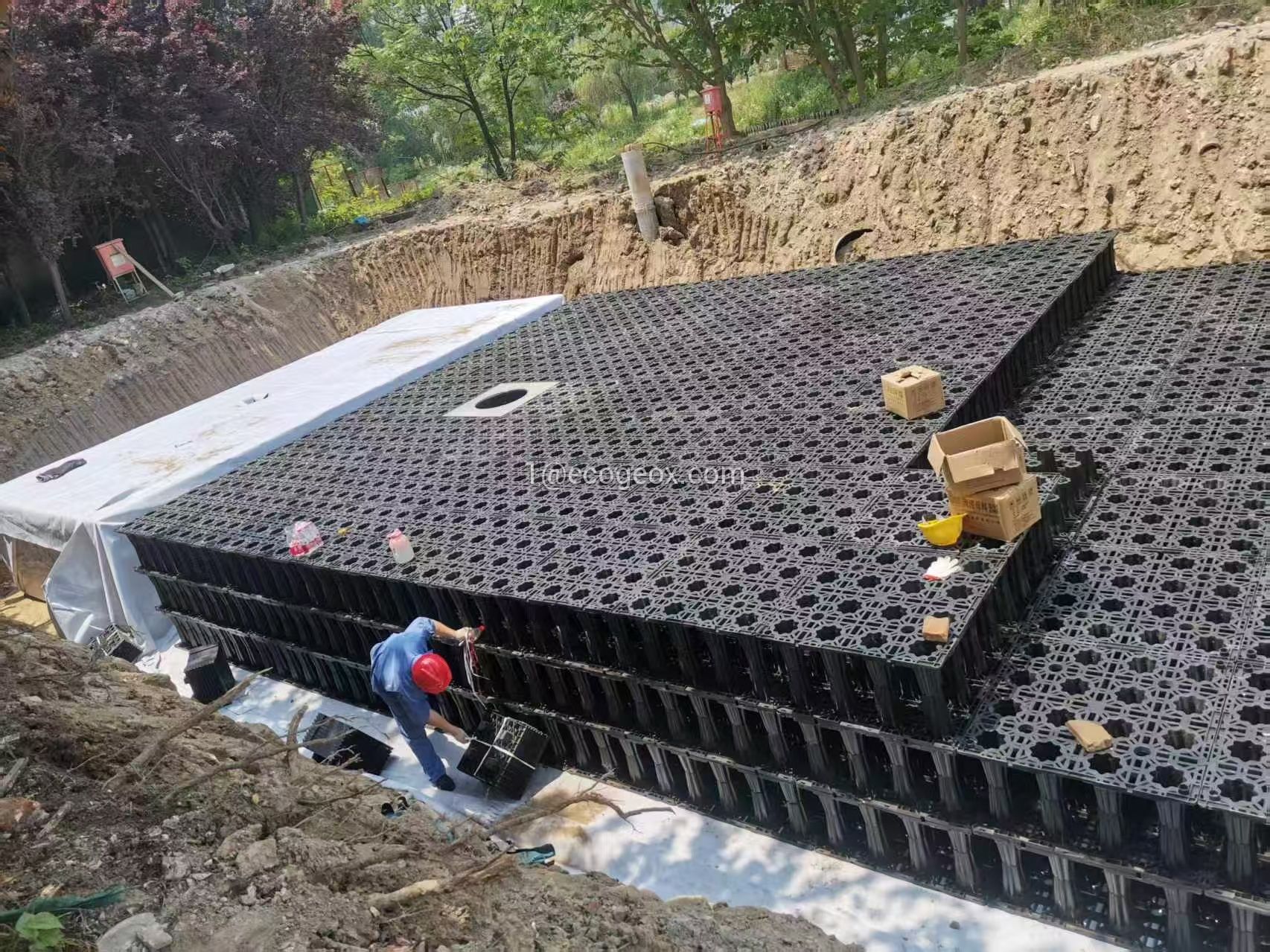 Manage Stormwater Effectively with EcoGeoX Top Collecting Modules