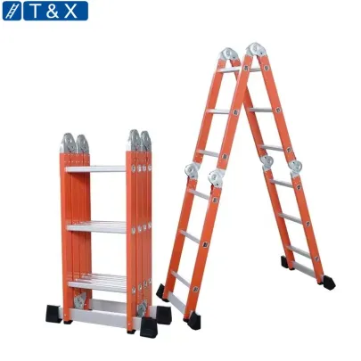 multipurpose aluminum ladder color customization orange