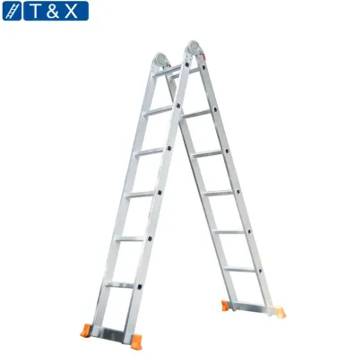 Cheap Low Price With Hinge Multi-purpose Two Side Aluminum Folding Ladder