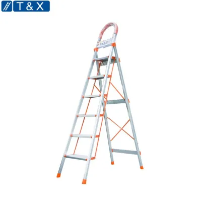 Aluminum Household Step Ladder With Handrail