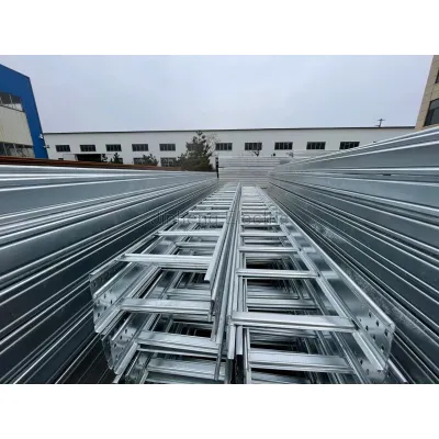 Bandeja de cable tipo escalera de acero galvanizado en caliente ligera  impermeable al aire libre
