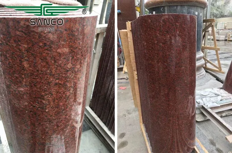 India Red Granite Column Pillar Tiles