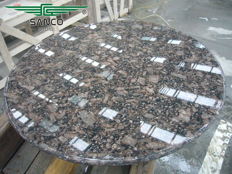 China Brown Circular Table Top