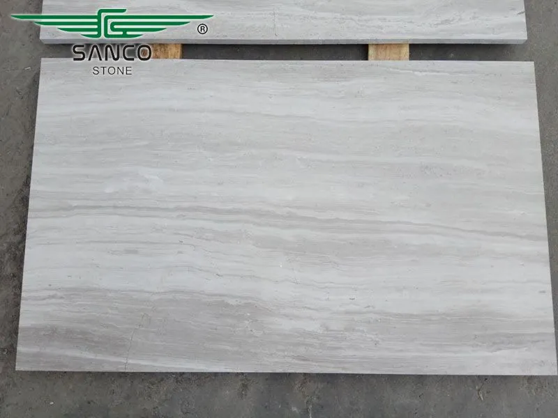 White Wooden Marble Polished Tiles