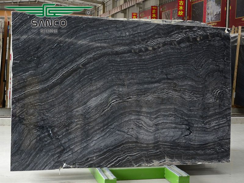 Black Wooden Marble