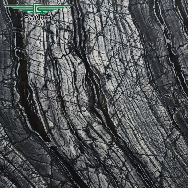 Black Wooden Marble