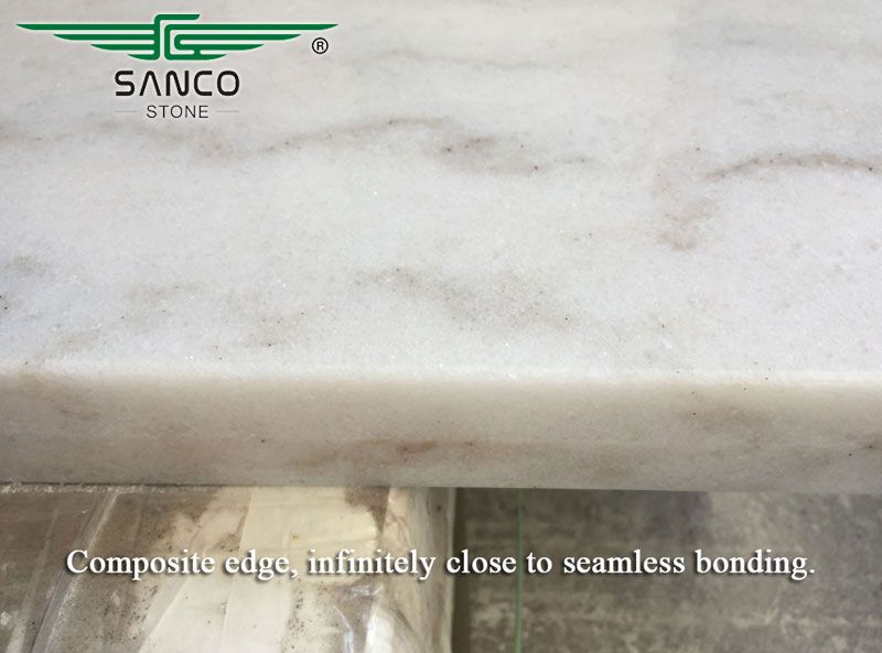 Customized Size Luxury Waterproof China Carrara White Kitchen Countertop