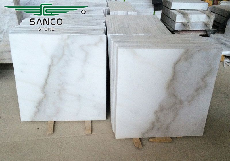 Natural Marble 60x60 cm Chinese Guangxi White Floor Tiles