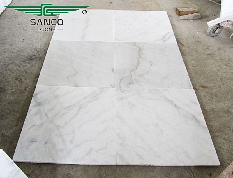 Natural Marble 60x60 cm Chinese Guangxi White Floor Tiles