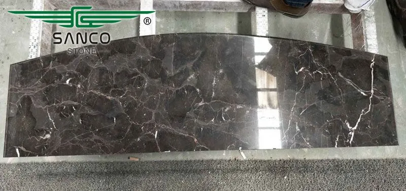 China Dark Emperador Marble Fan-shaped Window sills