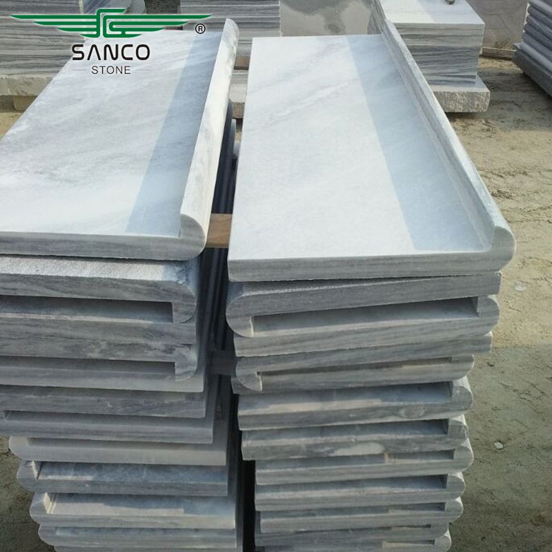 Chinese Grey Marble Sandblasted Swimming Pool Coping