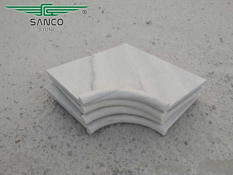 Chinese Grey Marble Sandblasted Swimming Pool Coping