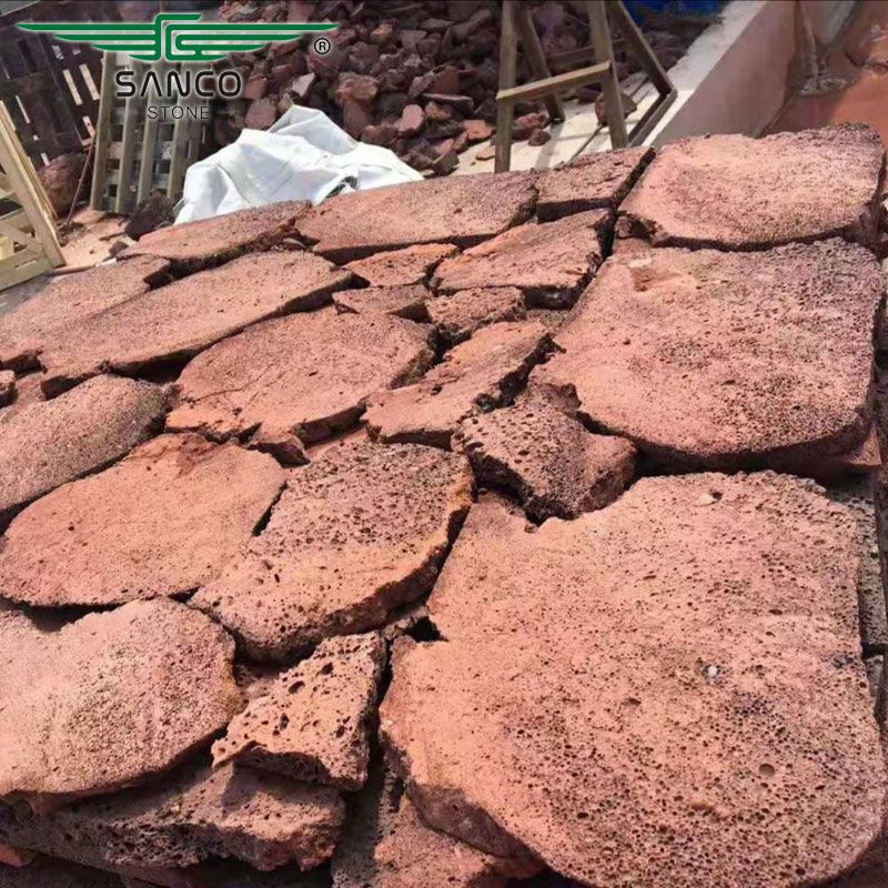 Red Lava Flagstone for Sale