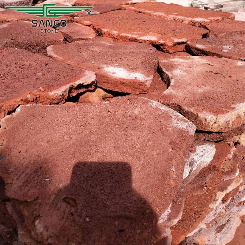 Red Lava Flagstone for Sale