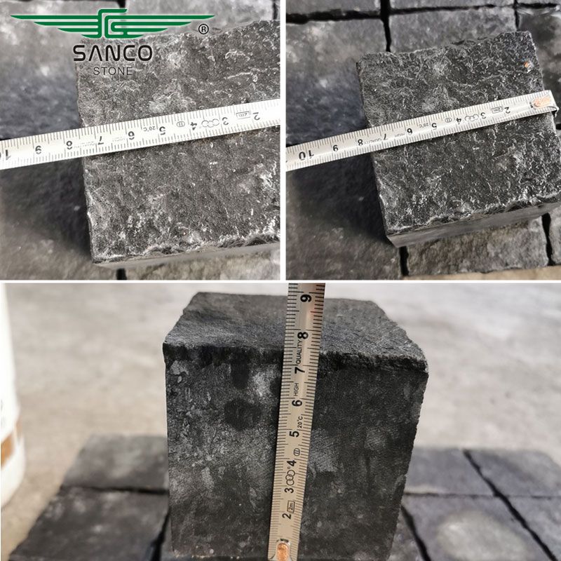 Black Coral Basalt Cubestone For Ground Paving