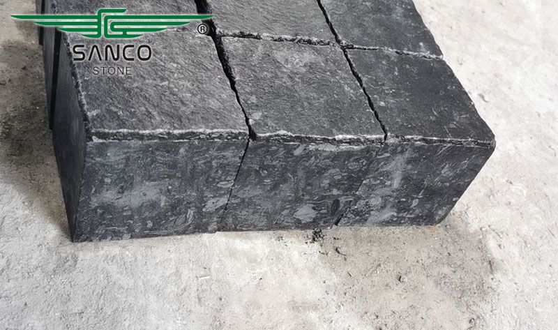 Black Coral Basalt Cubestone For Ground Paving