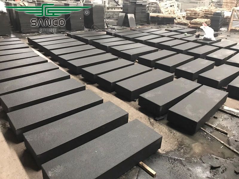 New G684 Black Basalt Outdoor Stair Treads