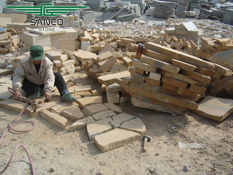 Yellow Sandstone Loose Paver Stone