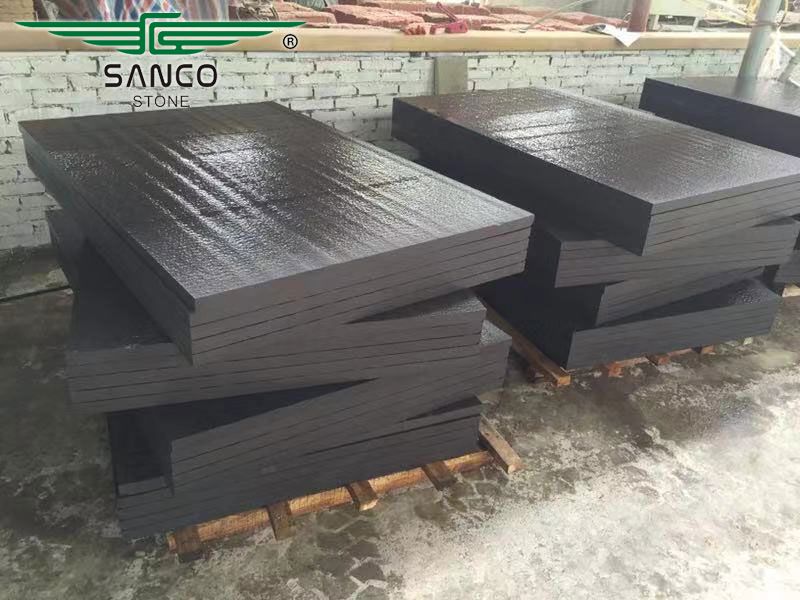 Black Color Sandstone Tiles and Cut-to-size