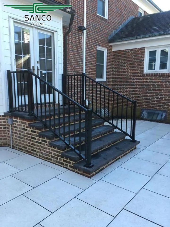 Black Sandstone Steps in Private Courtyard