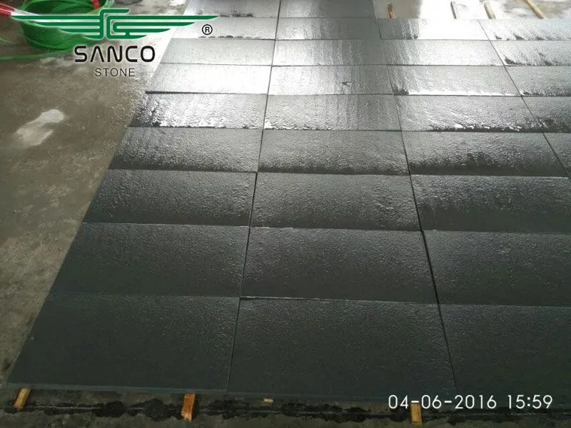 Black Color Sandstone Tiles and Cut-to-size