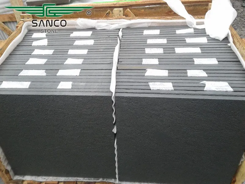 Black Color Sandstone Tiles and Cut-to-size