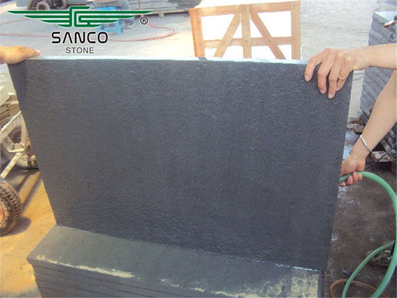 Black Color Sandstone Tiles and Cut-to-size