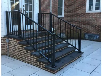 Black Sandstone Steps in Private Courtyard