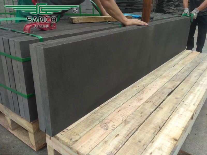 Black Sandstone Stone Steps For Outdoor Stairs