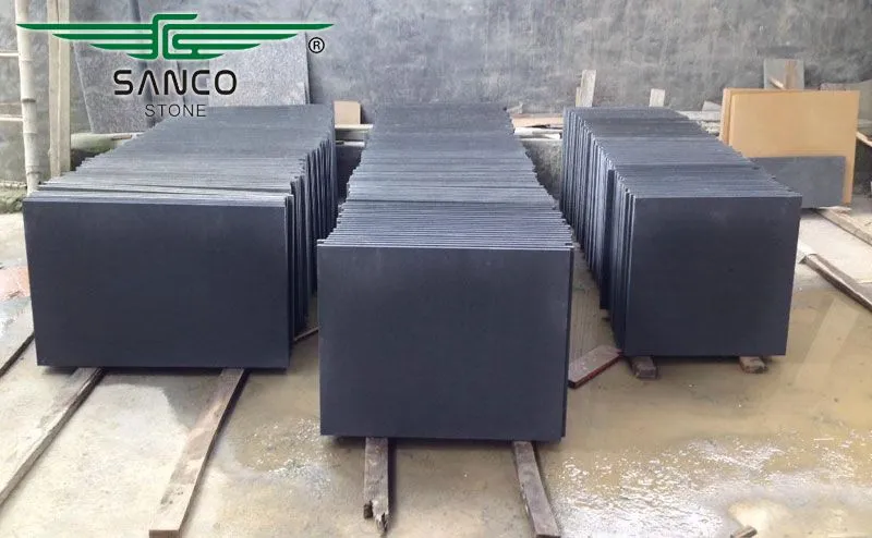 Black Color Sandstone Tiles and Cut-to-size