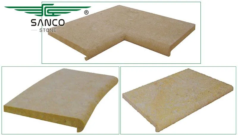 China Yellow Limesone Swimming Pool Pavers