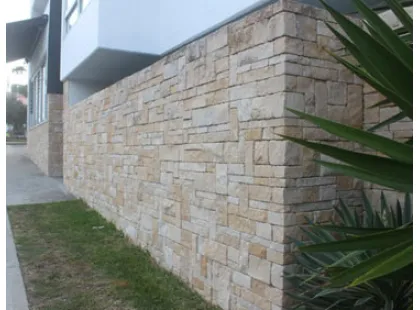 Yellow Limestone Loose Stone Wall Decoration