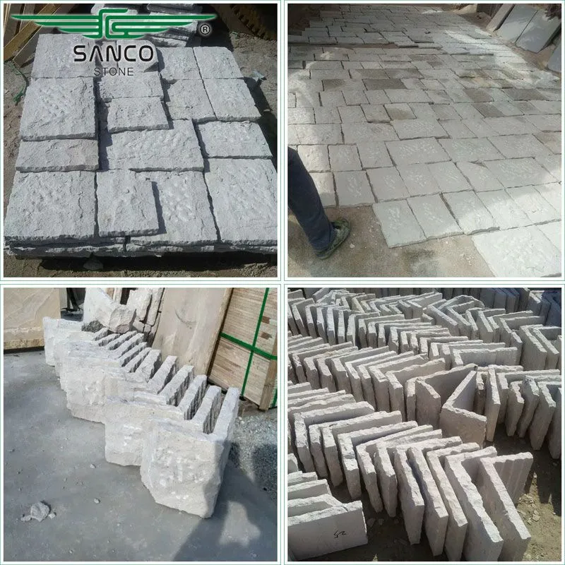 China White Limestone Flagstones Rockface