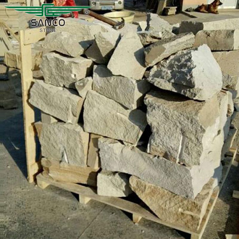 White Limestone Natural Split Garden Wall Blocks