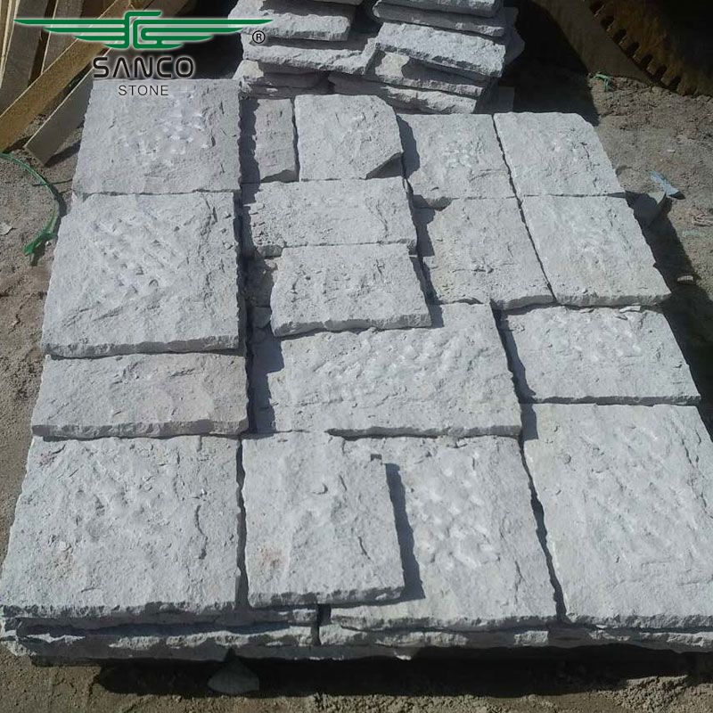 China White Limestone Flagstones Rockface